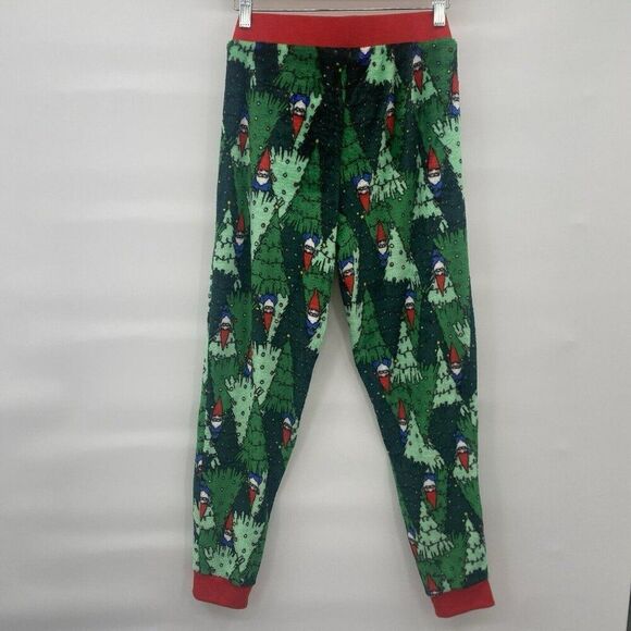 Holly Jolly Christmas Gnomes Super SOFT Lounge PJ Pants Holiday Tree Small - Picture 2 of 4